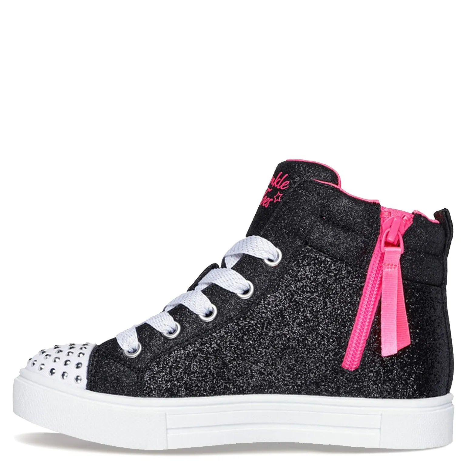Girl's Skechers, Twinkle Toes: Twinkle Sparks - Charm Bestie High Top Sneaker - Little Kid