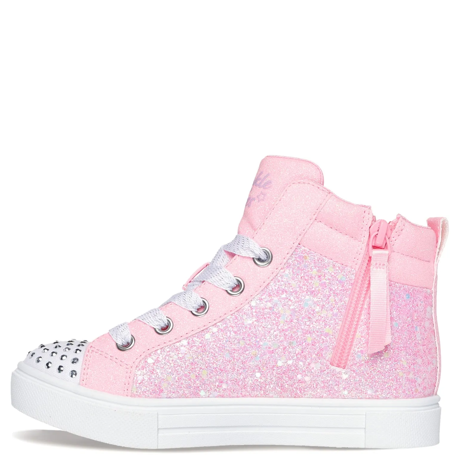 Girl's Skechers, Twinkle Toes: Twinkle Sparks - Charm Bestie High Top Sneaker - Little Kid