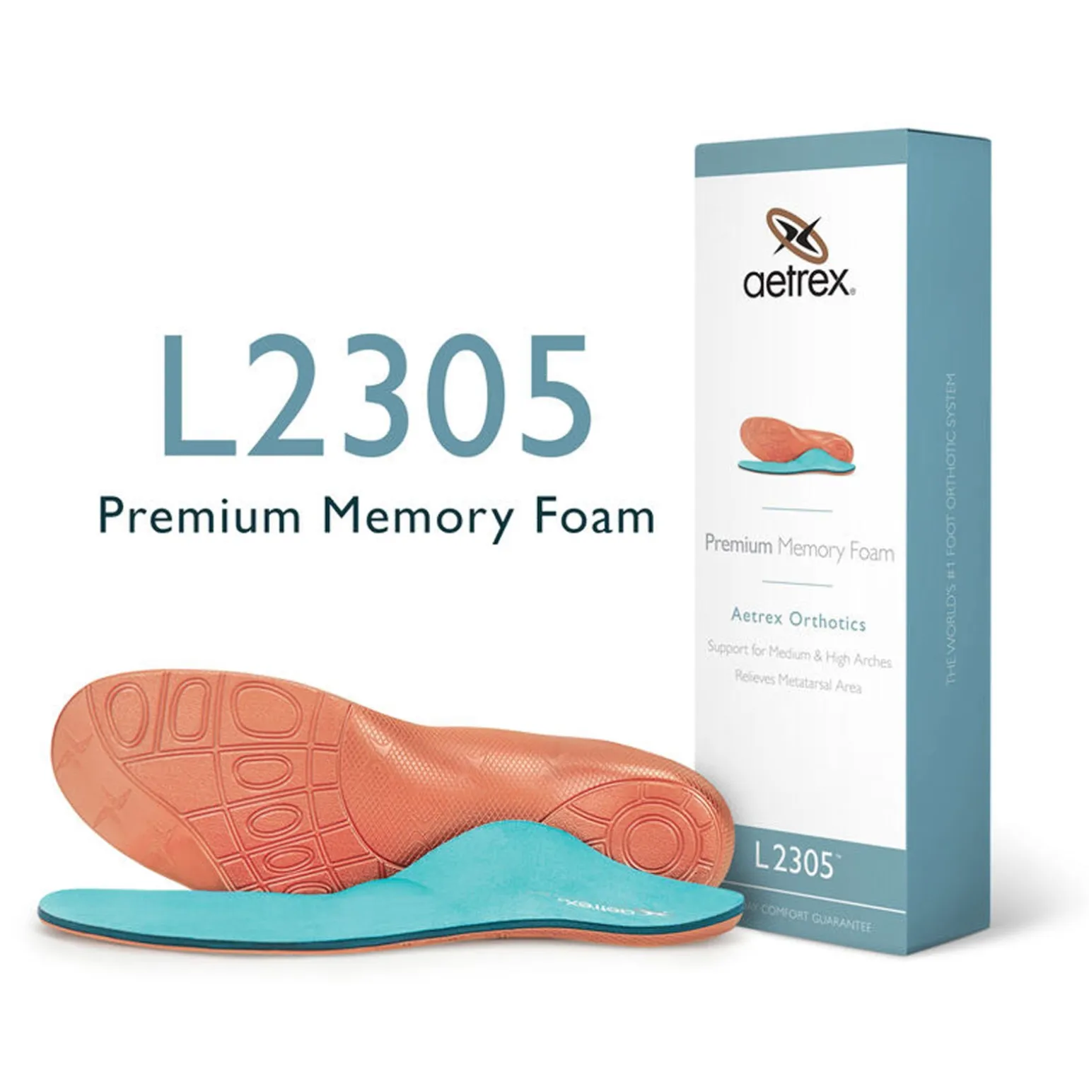 Men's Aetrex, Premium Memory Foam Orthotics with Metatarsal Support