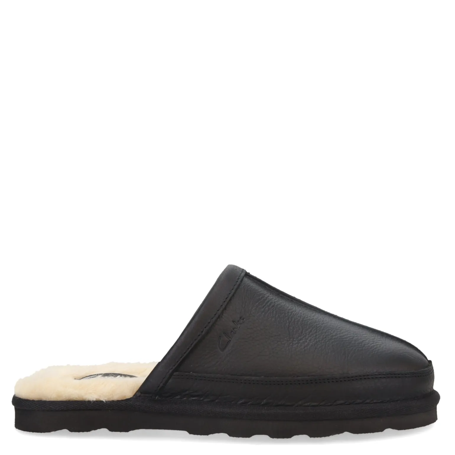 Men's Clarks, Leather Scuff Slipper