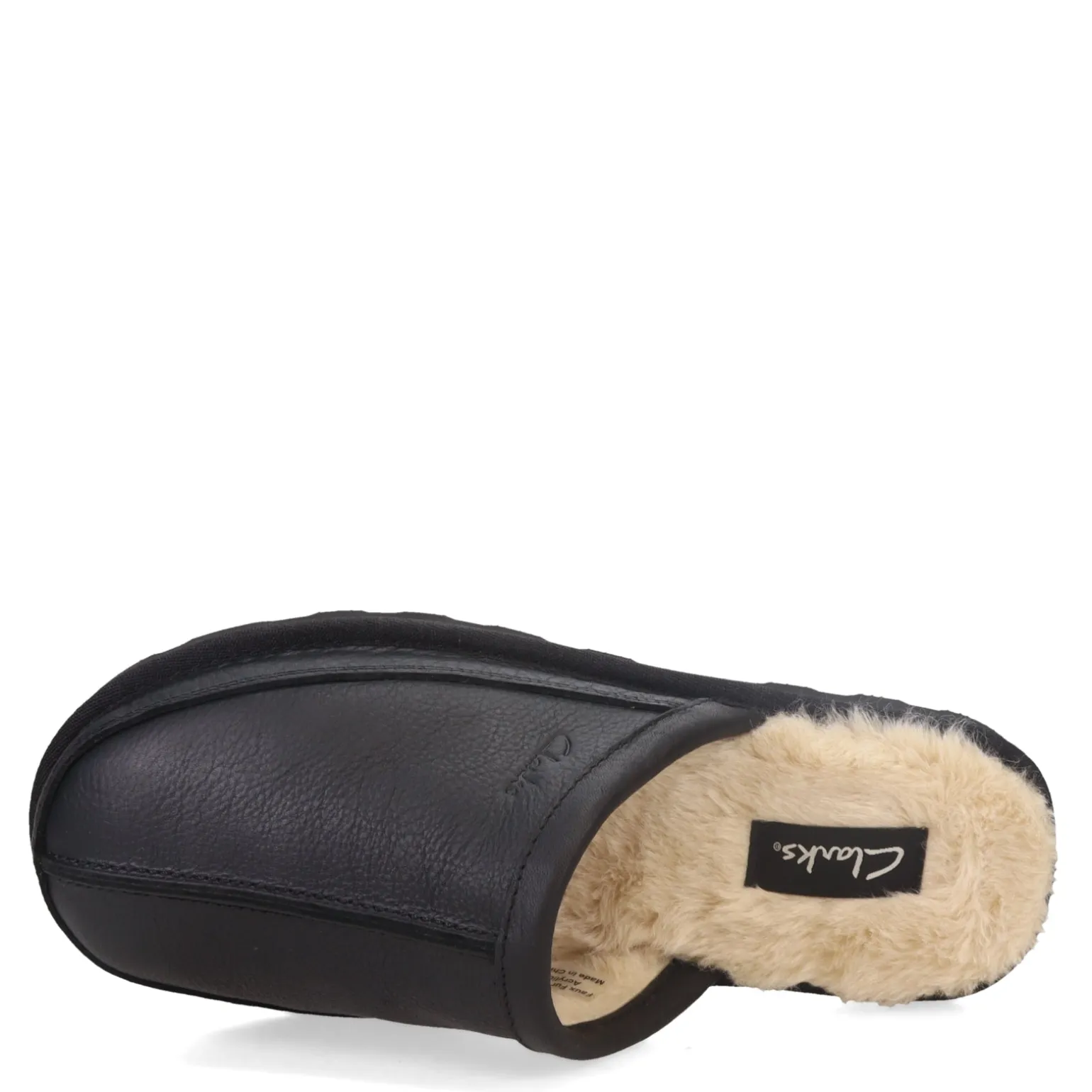 Men's Clarks, Leather Scuff Slipper
