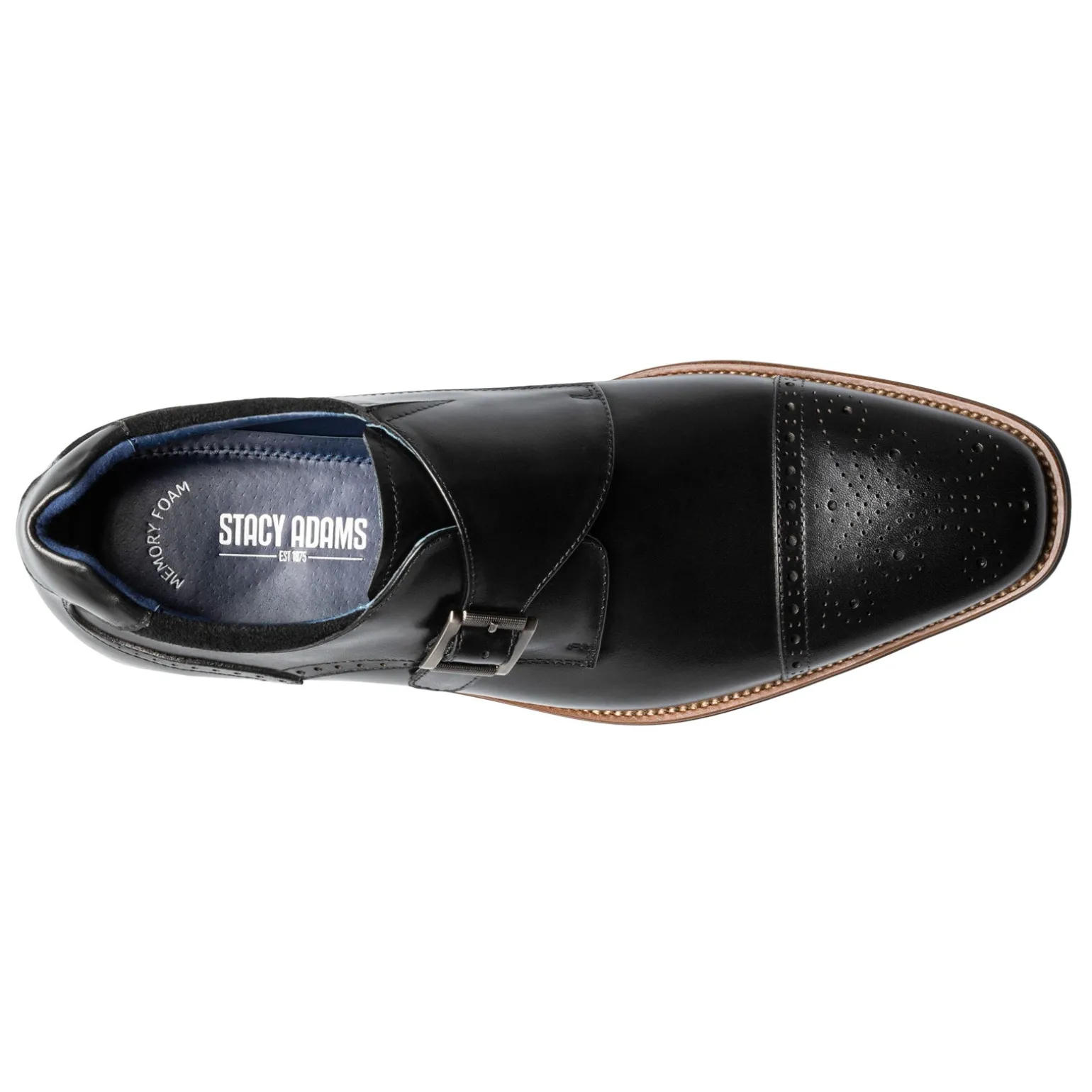 Men's Stacy Adams, Mathis Cap Toe Monk Strap