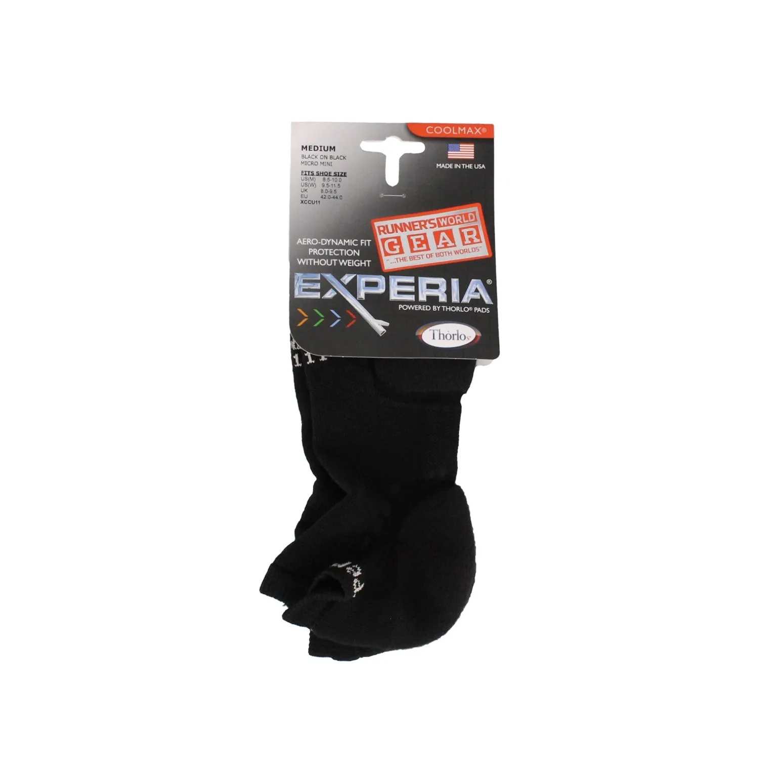 Unisex Thorlo, XCCU Experia Micro Socks - Medium - 1 Pack