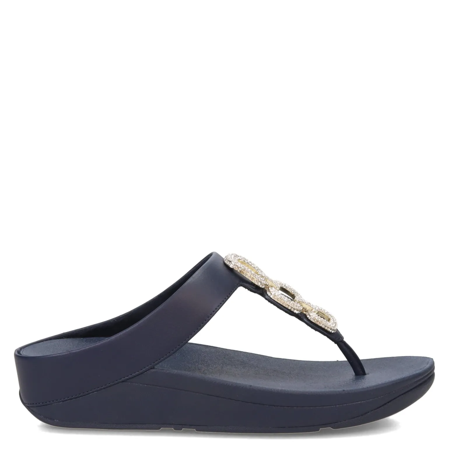 Women's FitFlop, Fino Crystal Chain Toe-Post Sandal