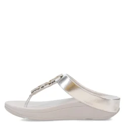 Women's FitFlop, Fino Crystal Chain Toe-Post Sandal