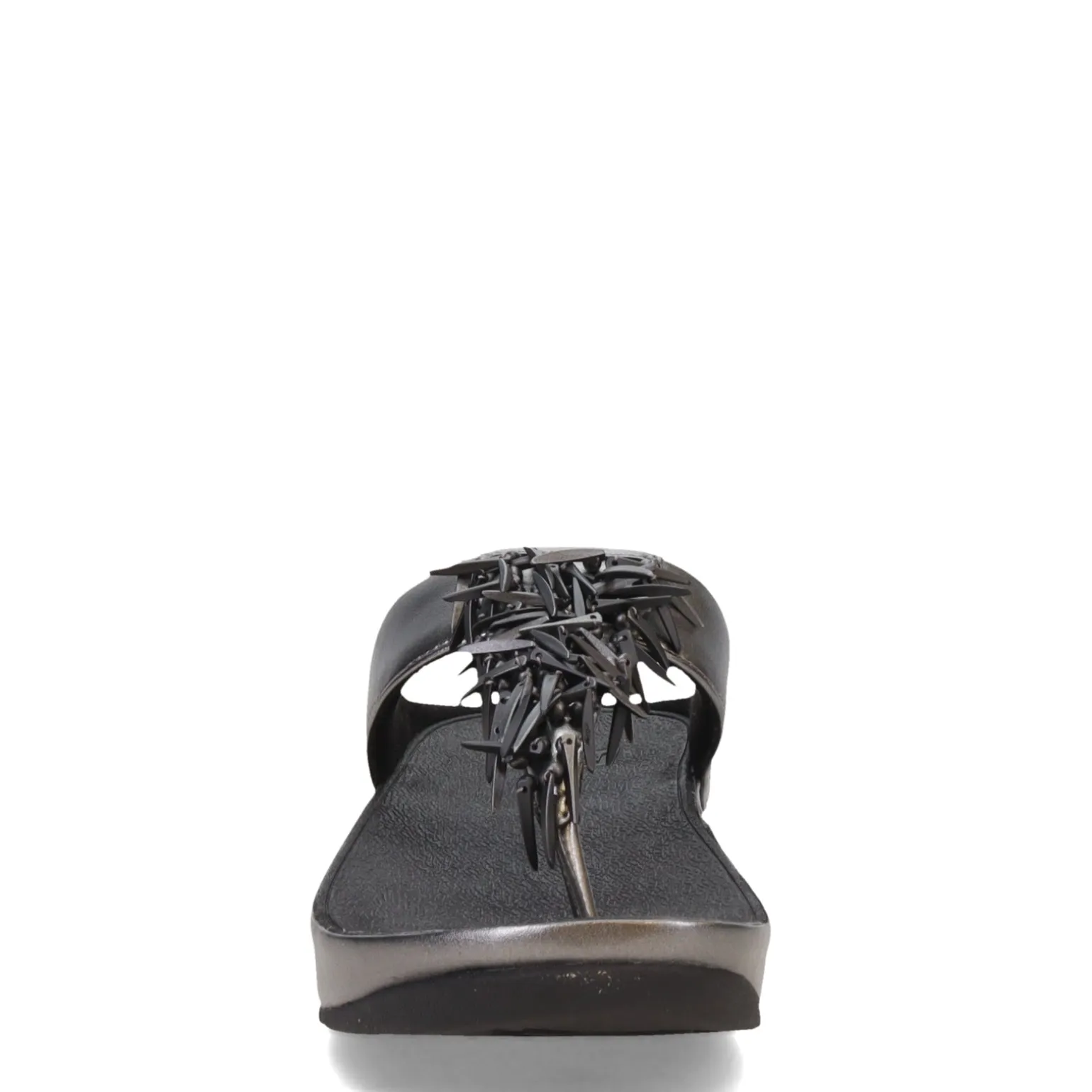 Women's FitFlop, Rumba Beaded Metallic Toe-Post Sandal