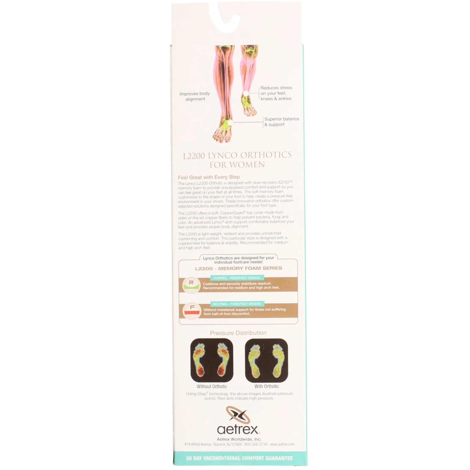 Women's Lynco by Aetrex, Memory Foam Ortho Cup/Neutral