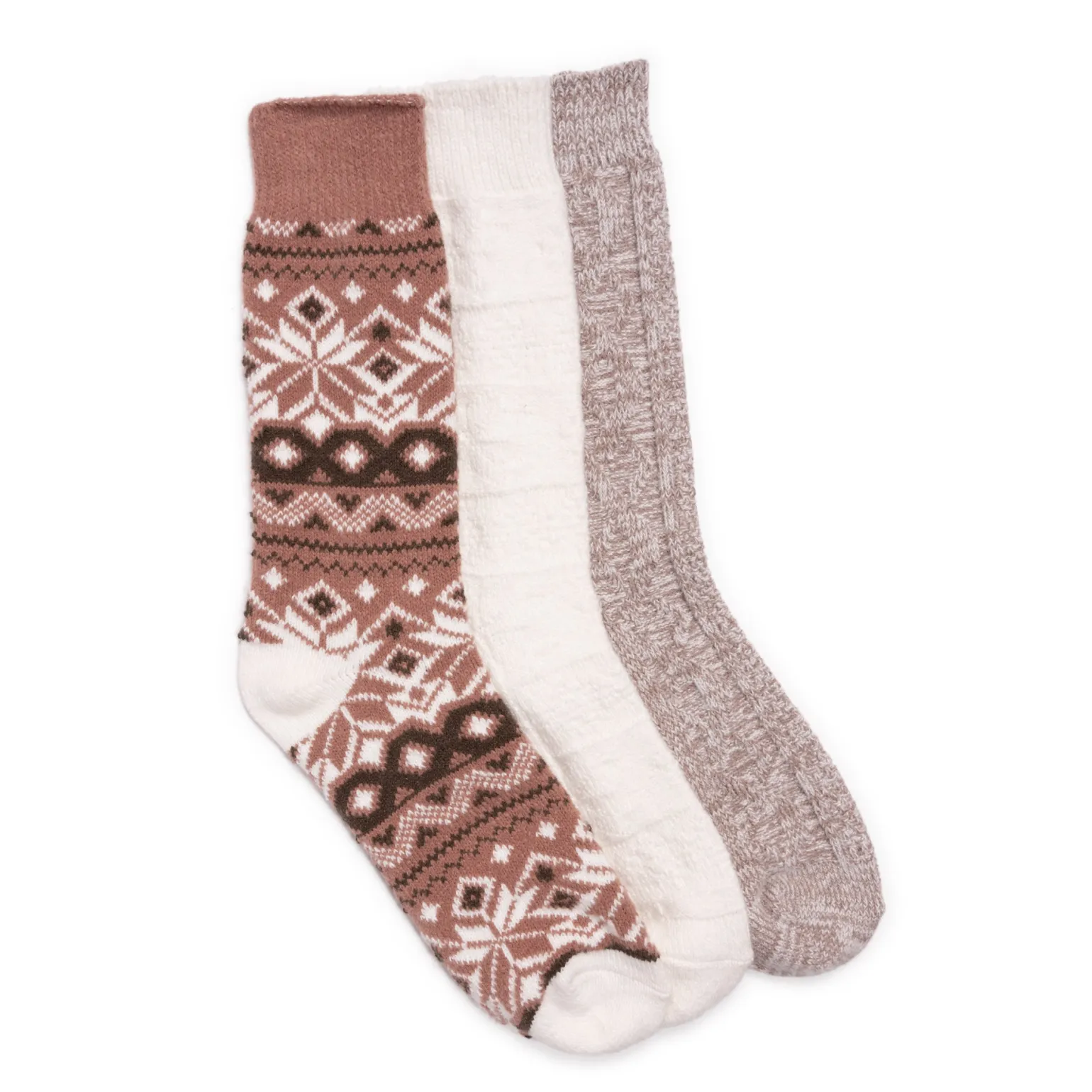 Women's Muk Luks, Boot Socks - 3 Pair